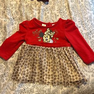 Disney Red and Brown Minnie Mouse Dress